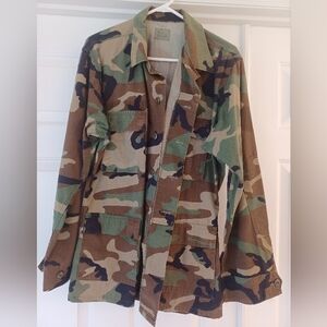 Long Sleeve Green Camouflage Shirt